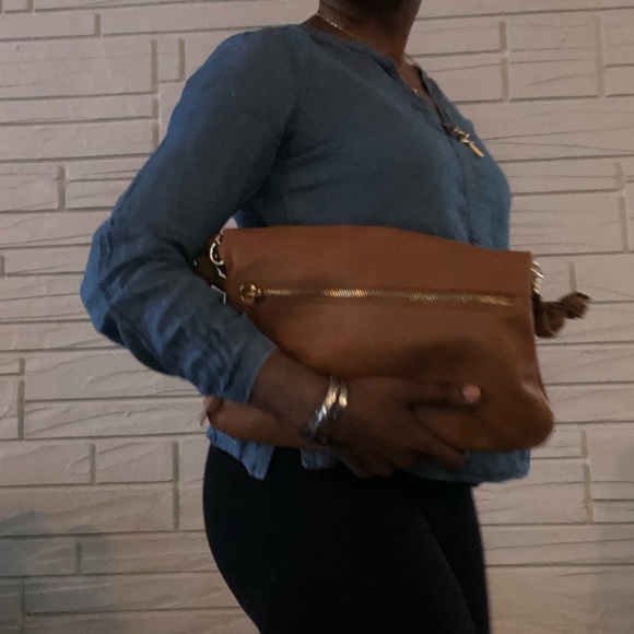 Pietro Satchel Hand made bag Made in NY since 1982. Color: Camel 💯 leather - Picture 4 of 7